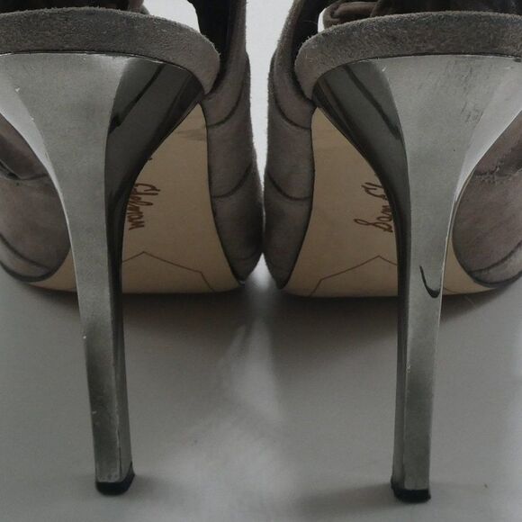 Sam Edelman Palma Suede Sandal Heel Booties LaceUp - Picture 8 of 10